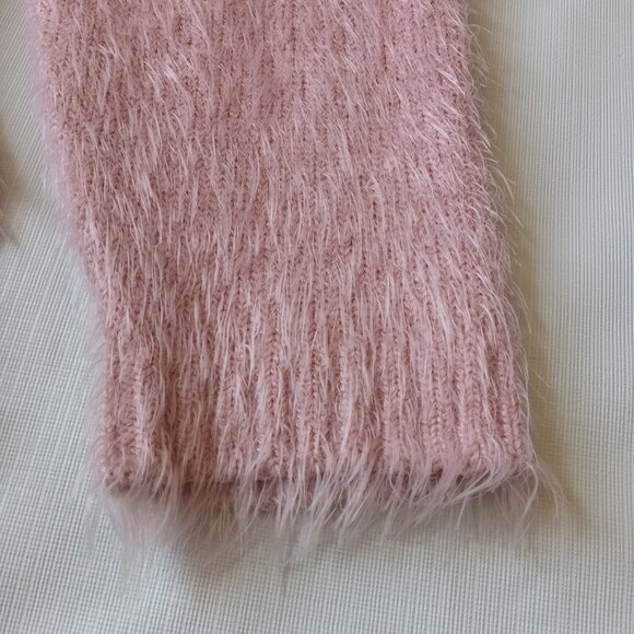 Chelsea & Theodore Pink Eyelash Knit Plus Size Open Front Cardigan Women's XXL - Picture 9 of 12